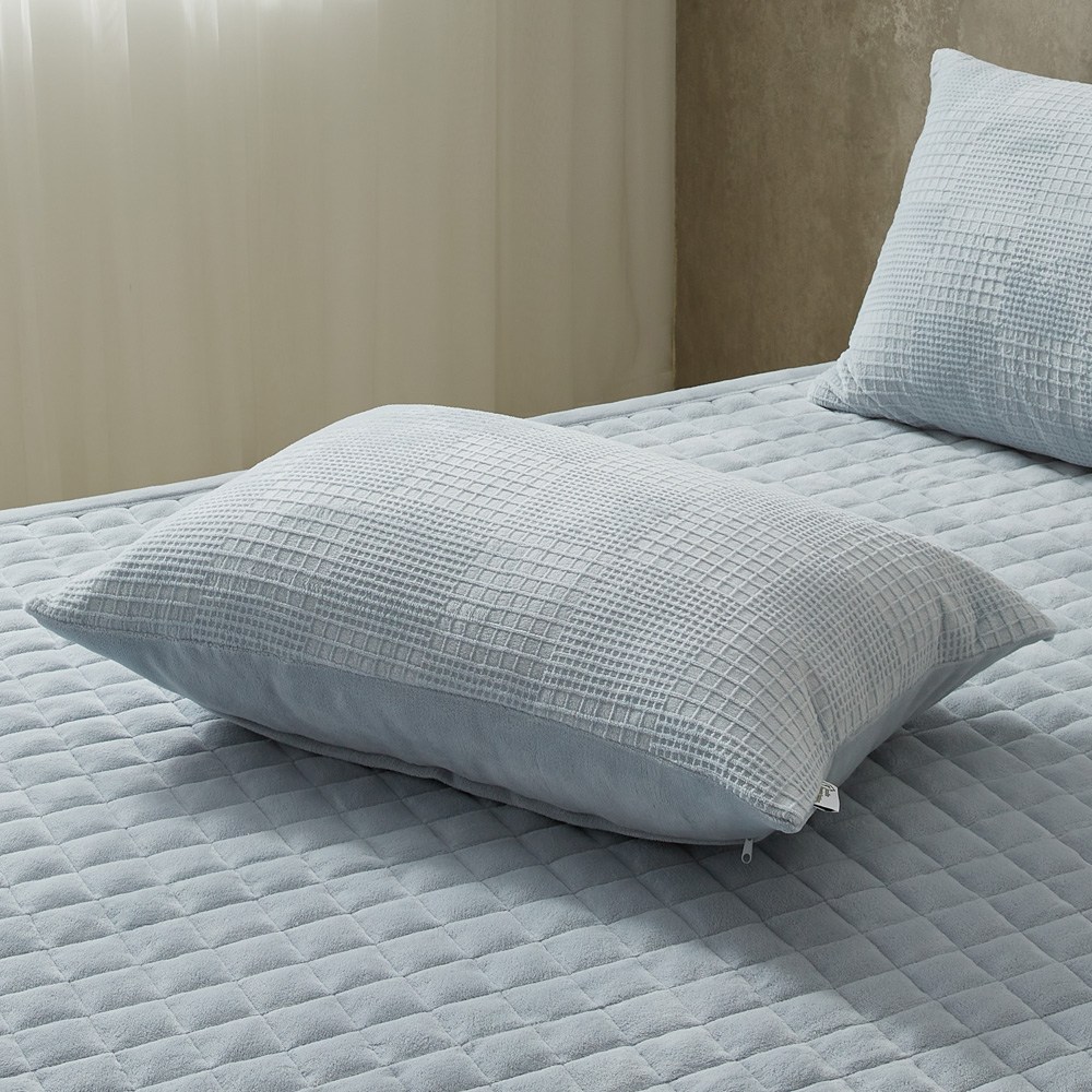 마샤홈 세미 마이크로 알러지케어 베개커버 2p, 엘레나 극세사 스카이 1+1 19,900원