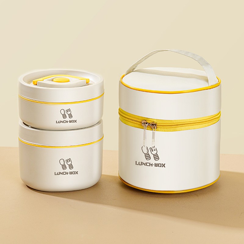 피크르 304 스테인리스 보온도시락통 전자레인지 적용 2단 3단 4단 휴대용가방 포함, 1100ML 2단 베이지, 1개 47,800원