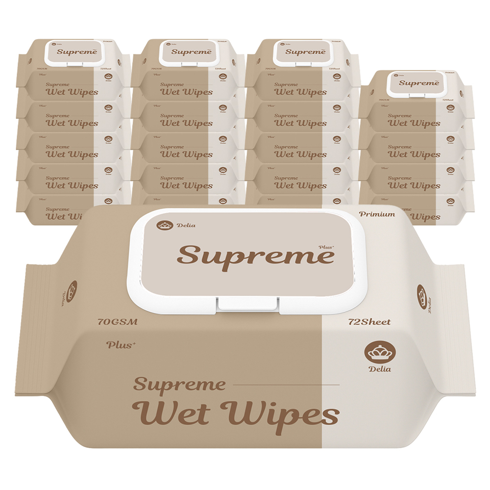 한스웰 델리아 슈프림 플러스 프리미엄 유아물티슈 캡형, 20개, 72매, 70g 21,800원