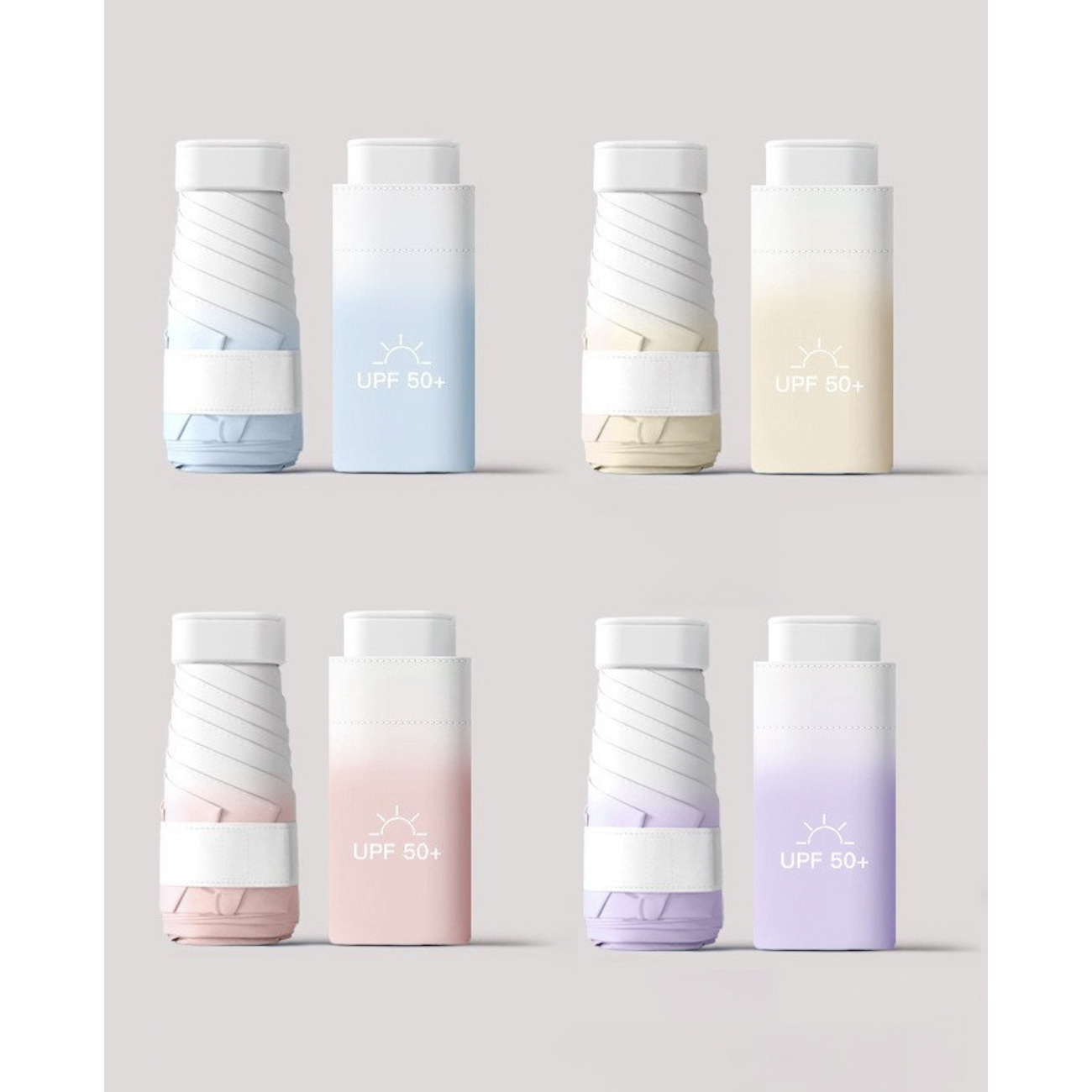 [PHIL] 작은 가방에도 쏙! 컴팩트 초미니 사이즈 그라데이션 햇빛 차단 5단 양산 겸용 우산 UPF50+ 28,000원