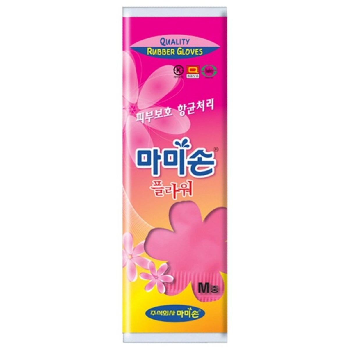 마미손 주방용 고무장갑 중형 플라워(M) + 사은품(수세미) 10,700원