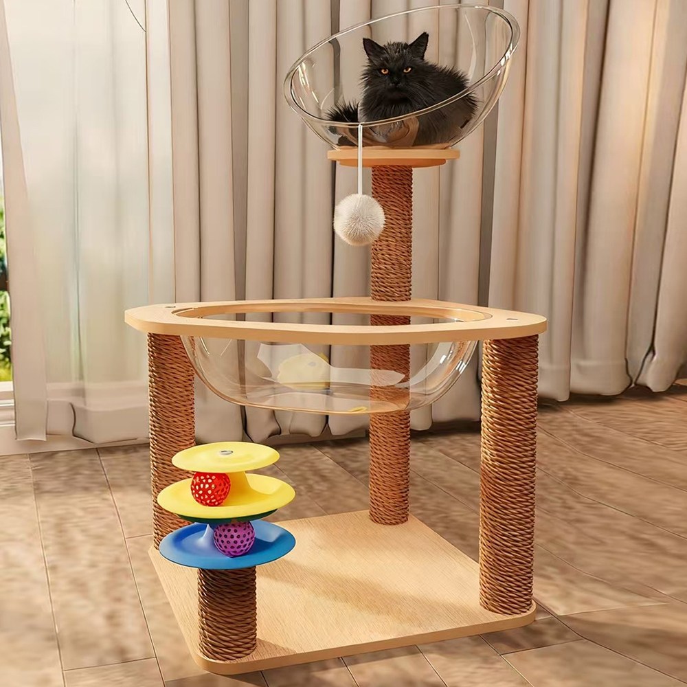 votgl 투명 스페이스캡슐 캣타워 해먹 스크래쳐 33,000원