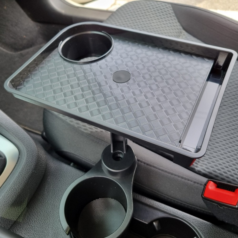 인슈퍼 자동차 컵홀더 트레이 차량 받침대 테이블, 블랙, 1개 11,600원