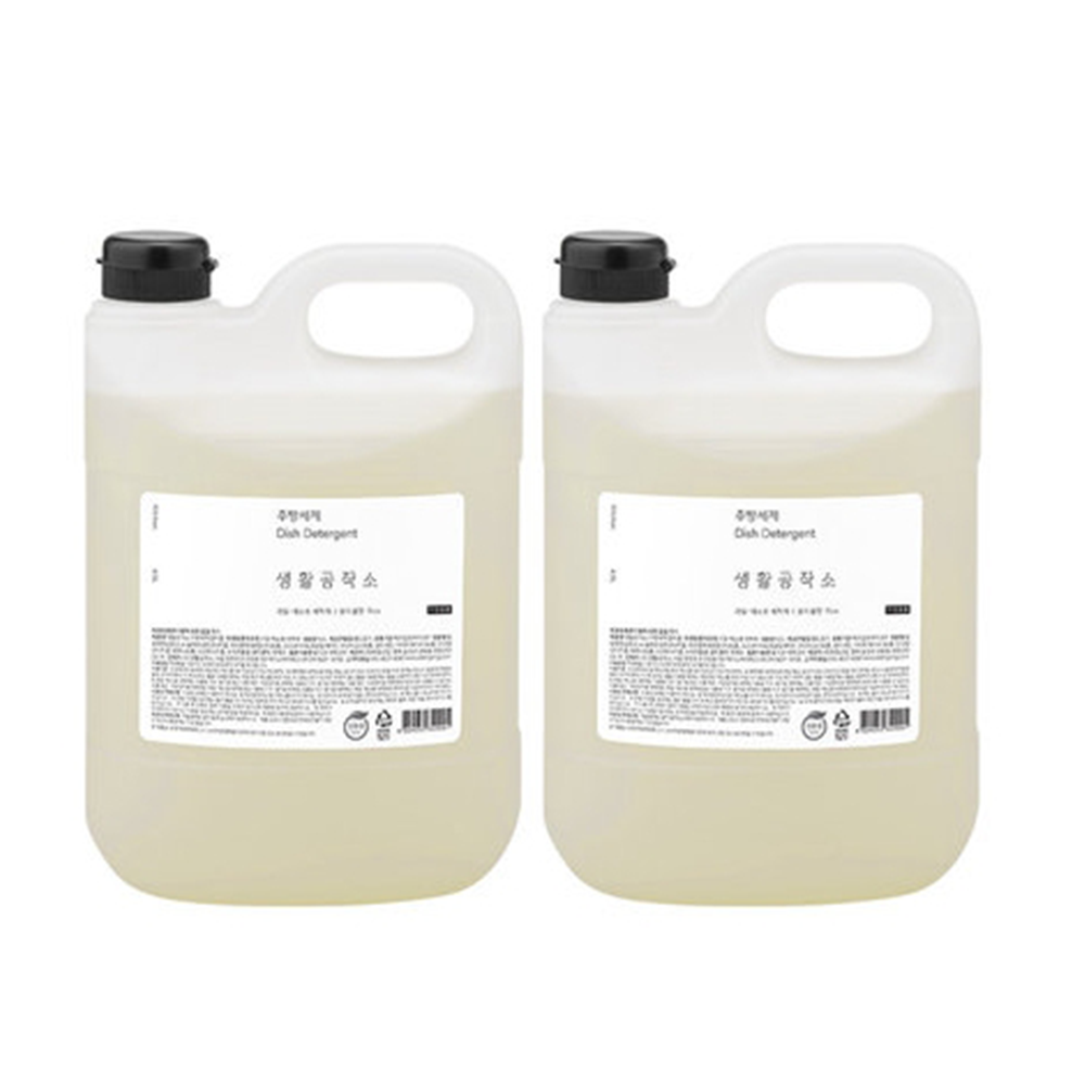 생활공작소 친환경 대용량 주방세제 리필 4L 1+1, 쌀뜨물향 29,900원