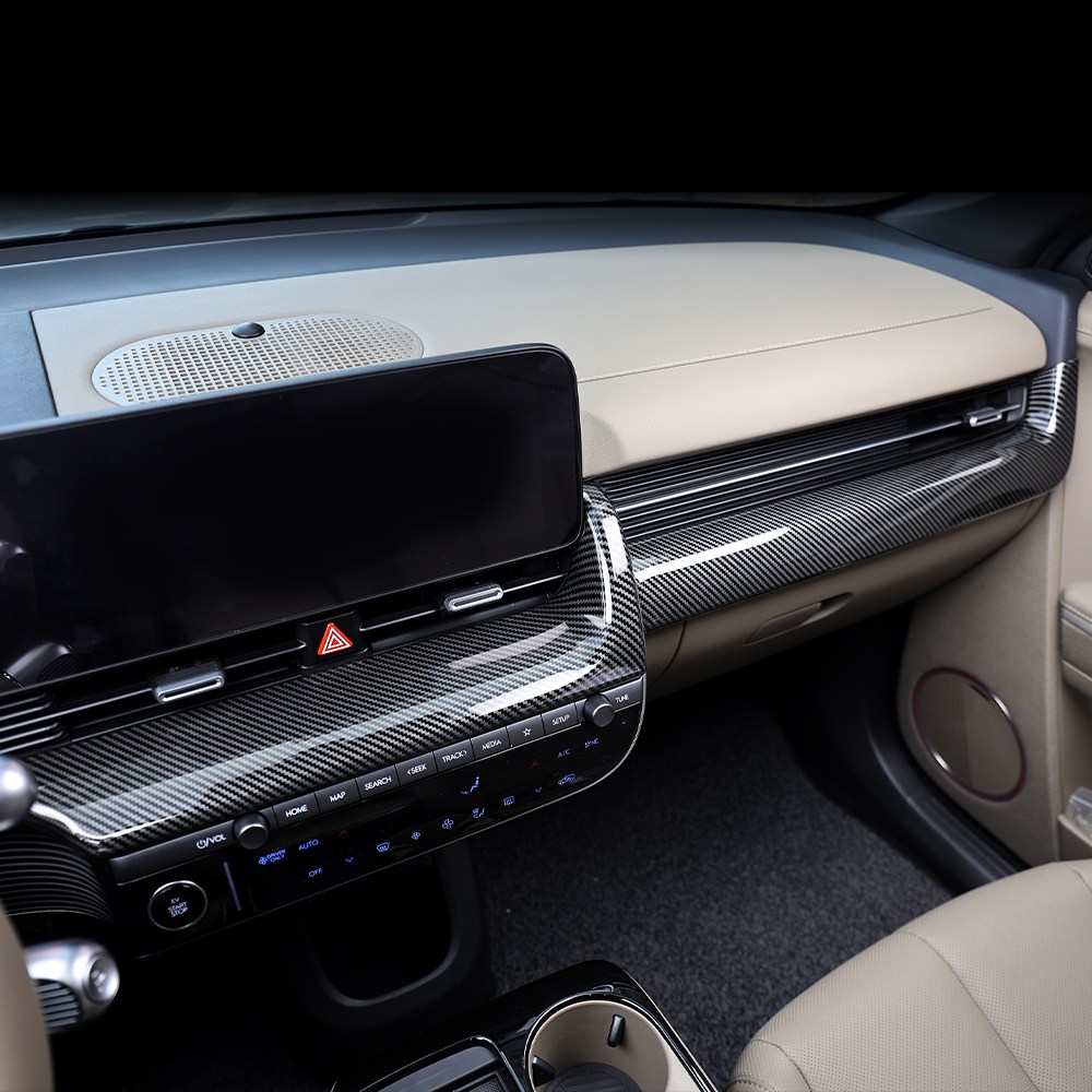 유투카 호환 더뉴 아이오닉5 페이스리프트 튜닝 대쉬보드 프레임 커버 자동차 카본 몰딩, 유광카본 3P [PE], 기타 48,000원