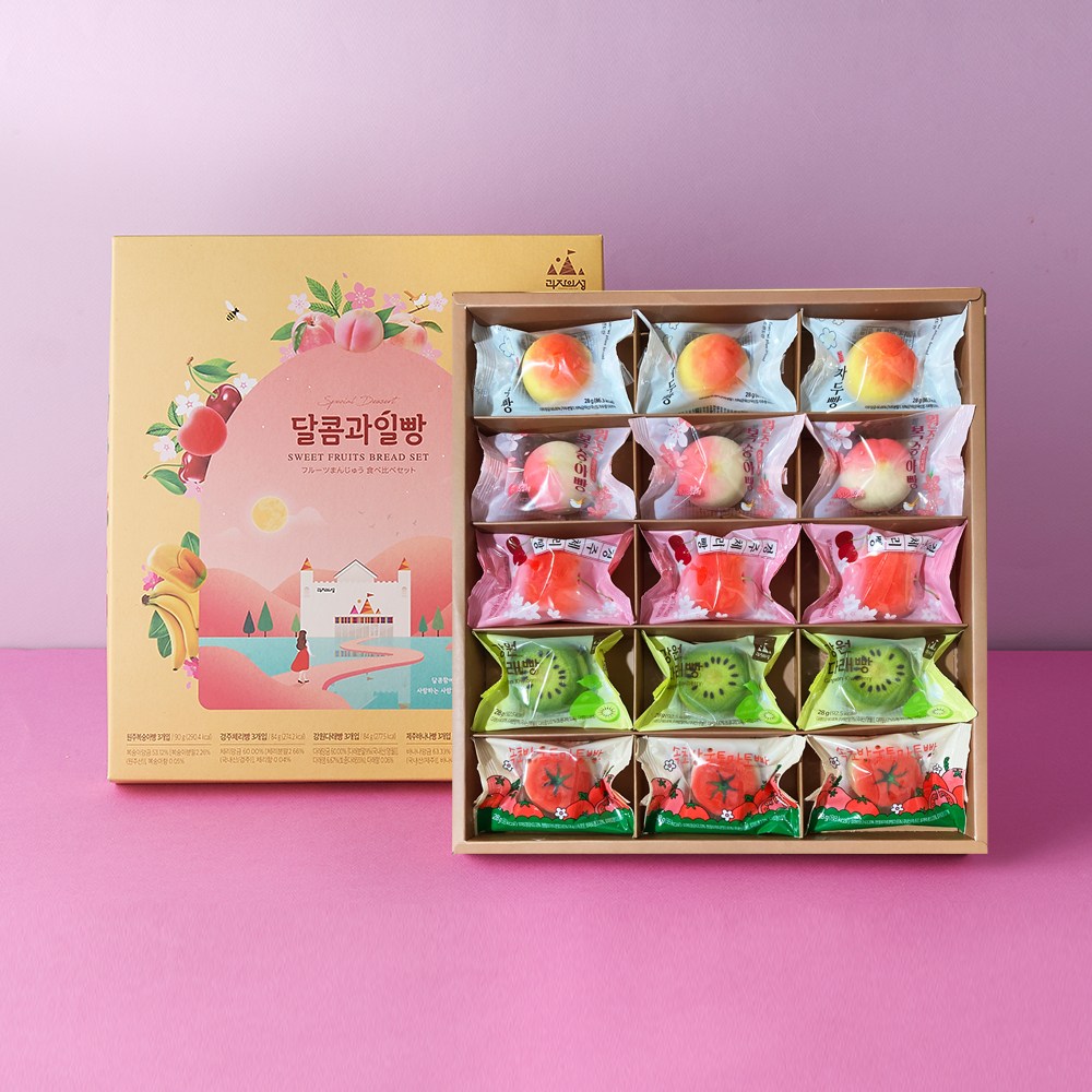 달콤과일빵 [15개입] (5종모음) 화과자 디저트선물세트 고급간식 27,170원