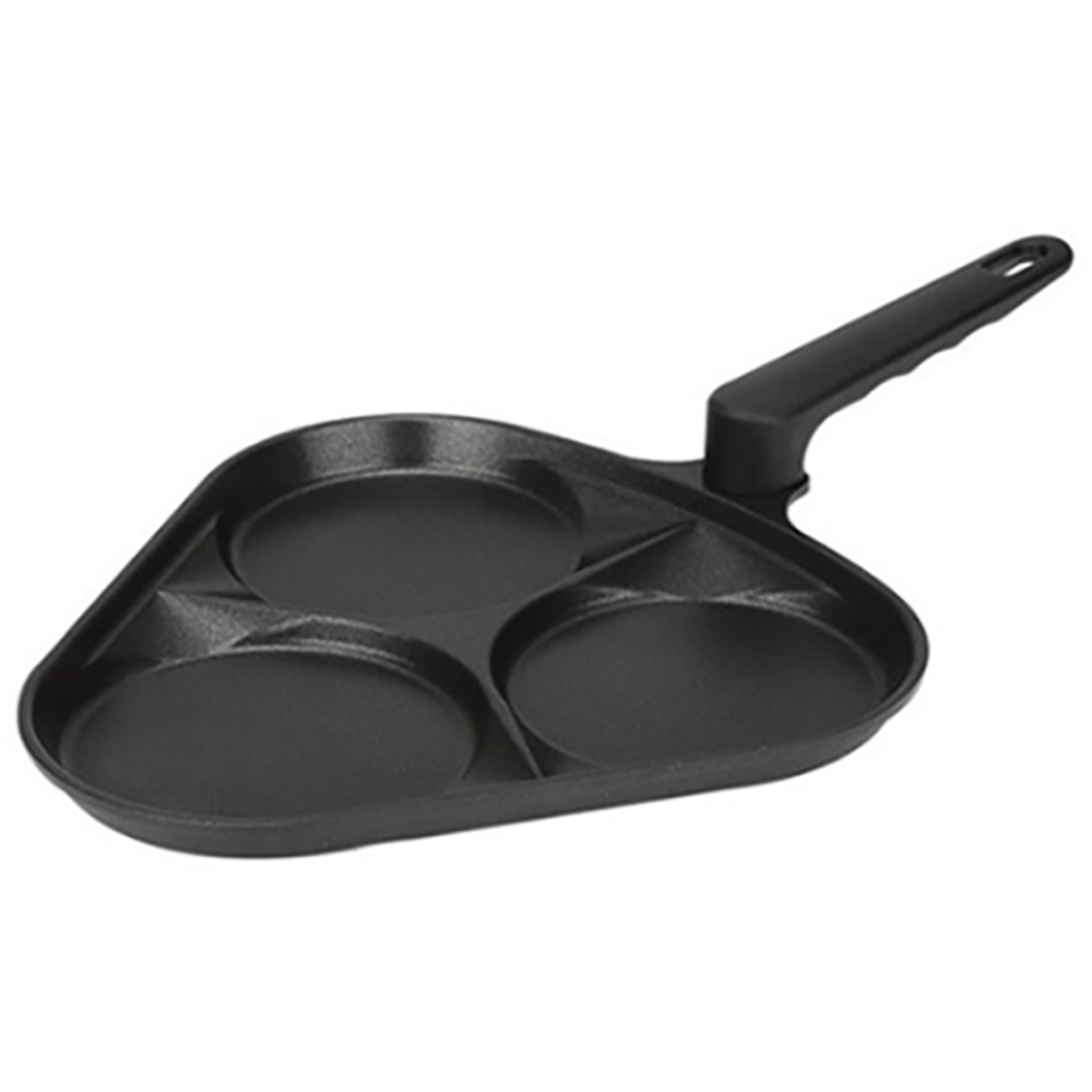 키친아트 에그팬 원형 사각형 삼각형, 1개, 삼각형 3구 24.7cm, 검정색 인덕션 전용 18,900원