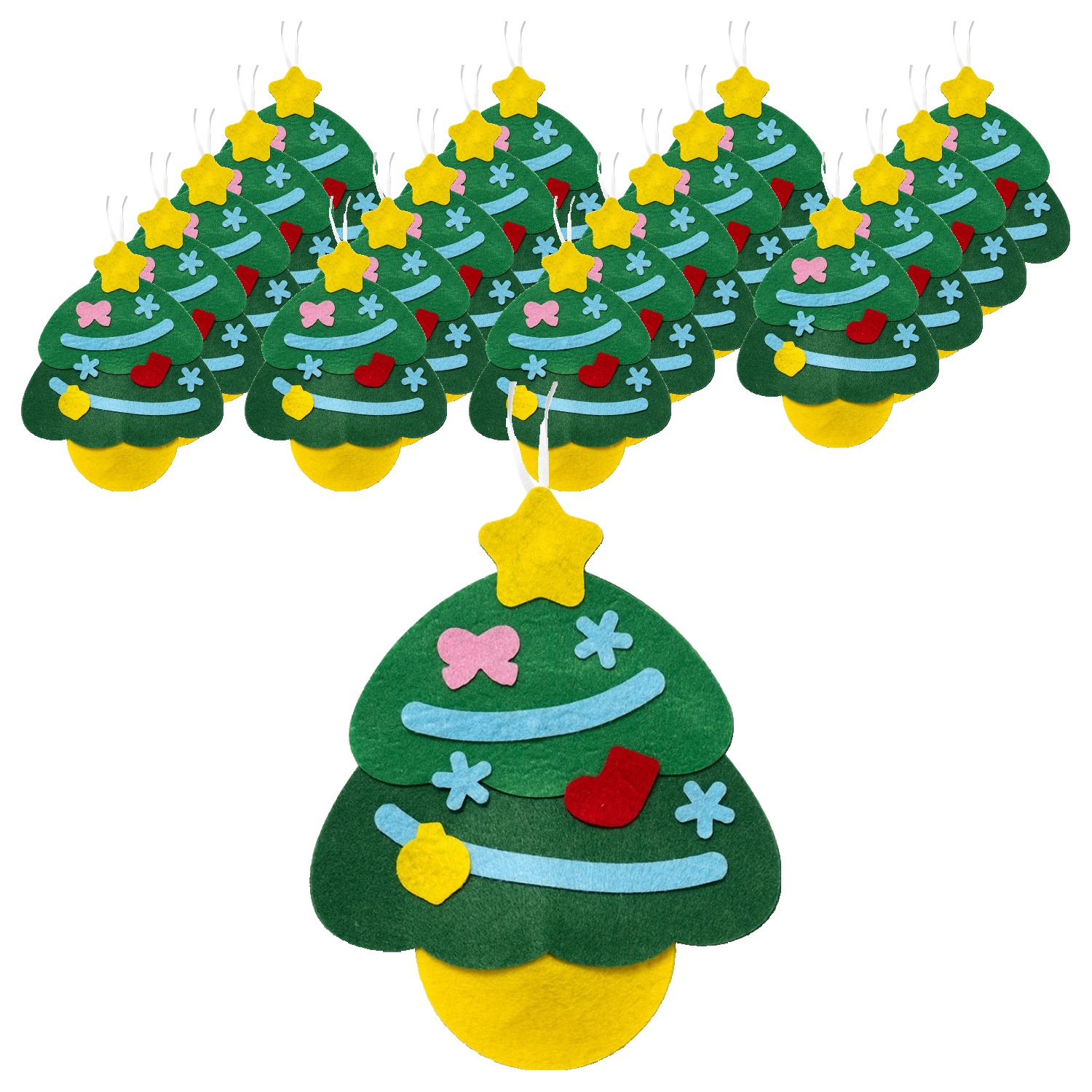 민화샵 크리스마스 펠트 무드등 만들기 세트 트리 S250064B, 20세트, 혼합색상 58,000원