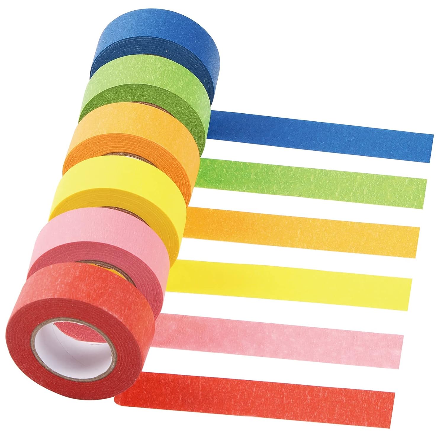 컬러 마스킹테이프 6색 세트 종이테이프 다이어리 꾸미기 엄마표 미술놀이 포장 페인트 마스킹테이프 25.4mm x 20m 다이어리 디자인 꾸미기 수첩, 1세트 17,900원