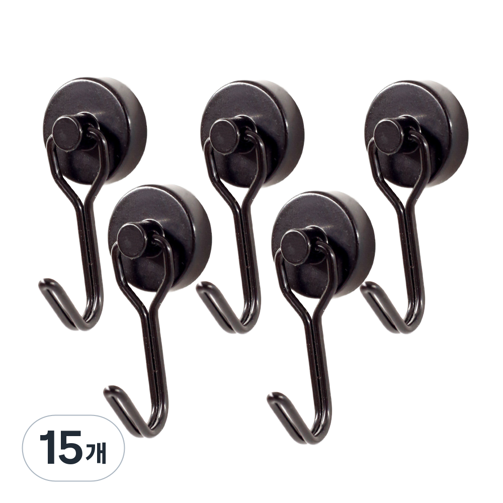 에스에이케이 360도 회전 네오디움 자석걸이 20mm, 15개, 실버 24,000원