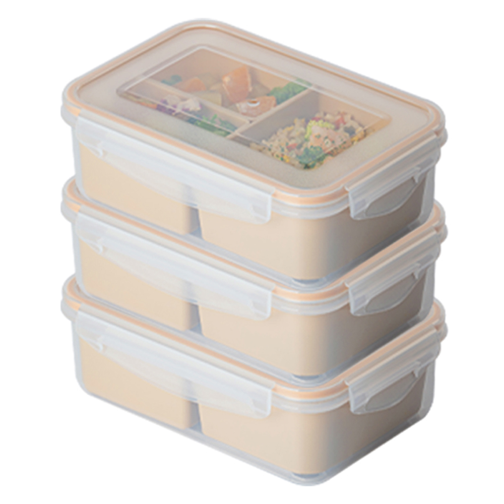 나누담 나눔 반찬통 밀프랩 2+1칸 밀폐용기 1100ml, 3개, 단품 12,600원