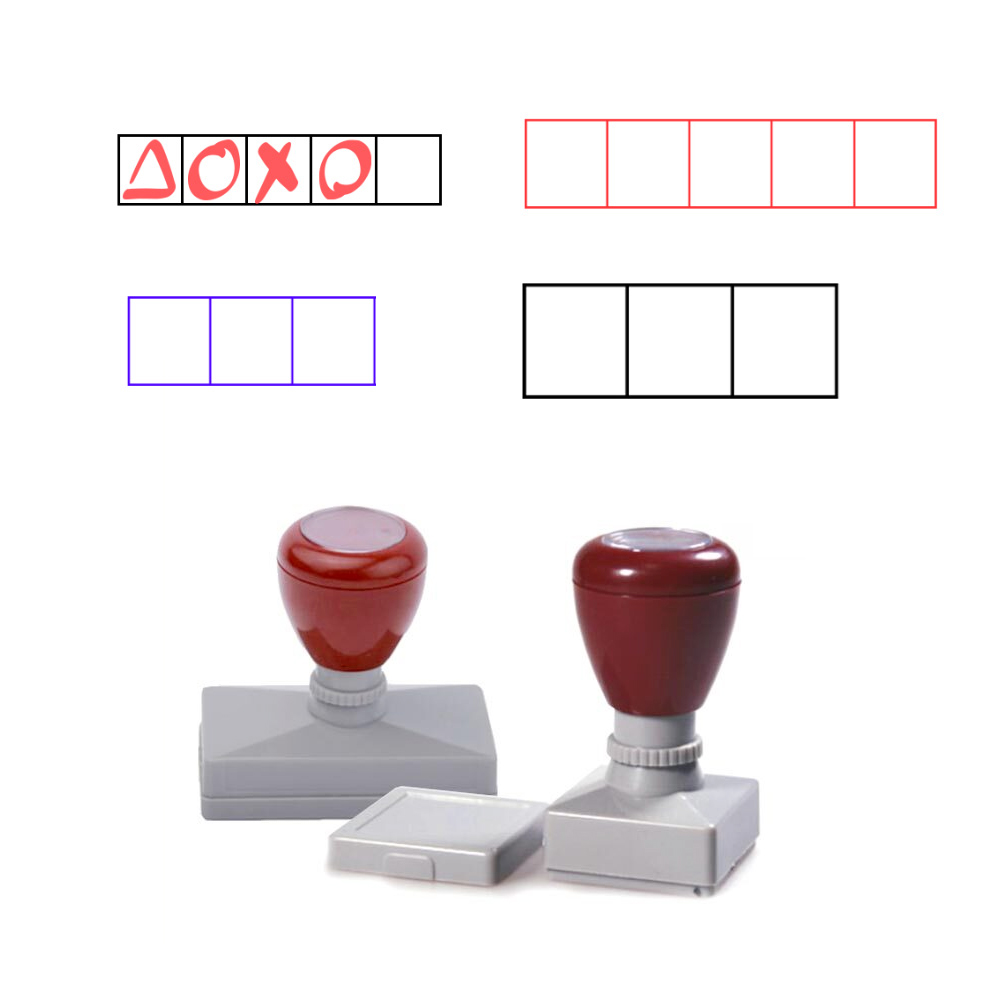 티처스 오답풀이 만년홀더 3칸 5칸 도장 문제풀이 고무인 네모칸 수학 공부 학습 도장 자동날인 스탬프, 1개, 흑색 5,500원