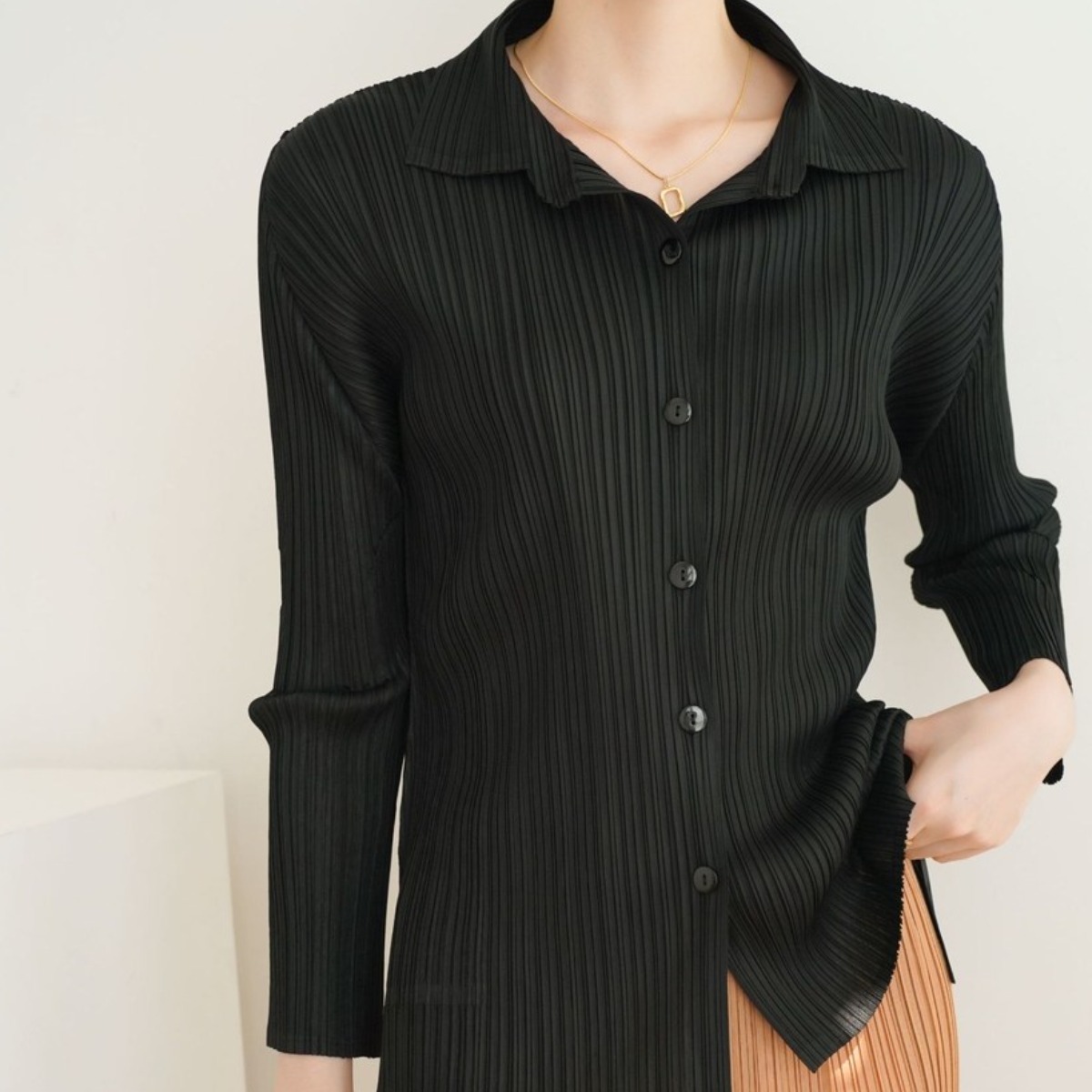 딜릿 스타일 플리츠 셔츠 편안함 사계절 체형커버 61,000원