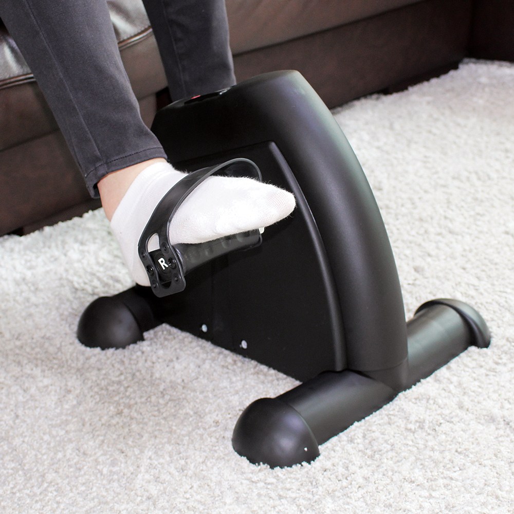 [KC인증] 미니 실내 자전거 + 미끄럼방지패드, 저소음 가정용 운동기구, 블랙, 1세대 36,800원