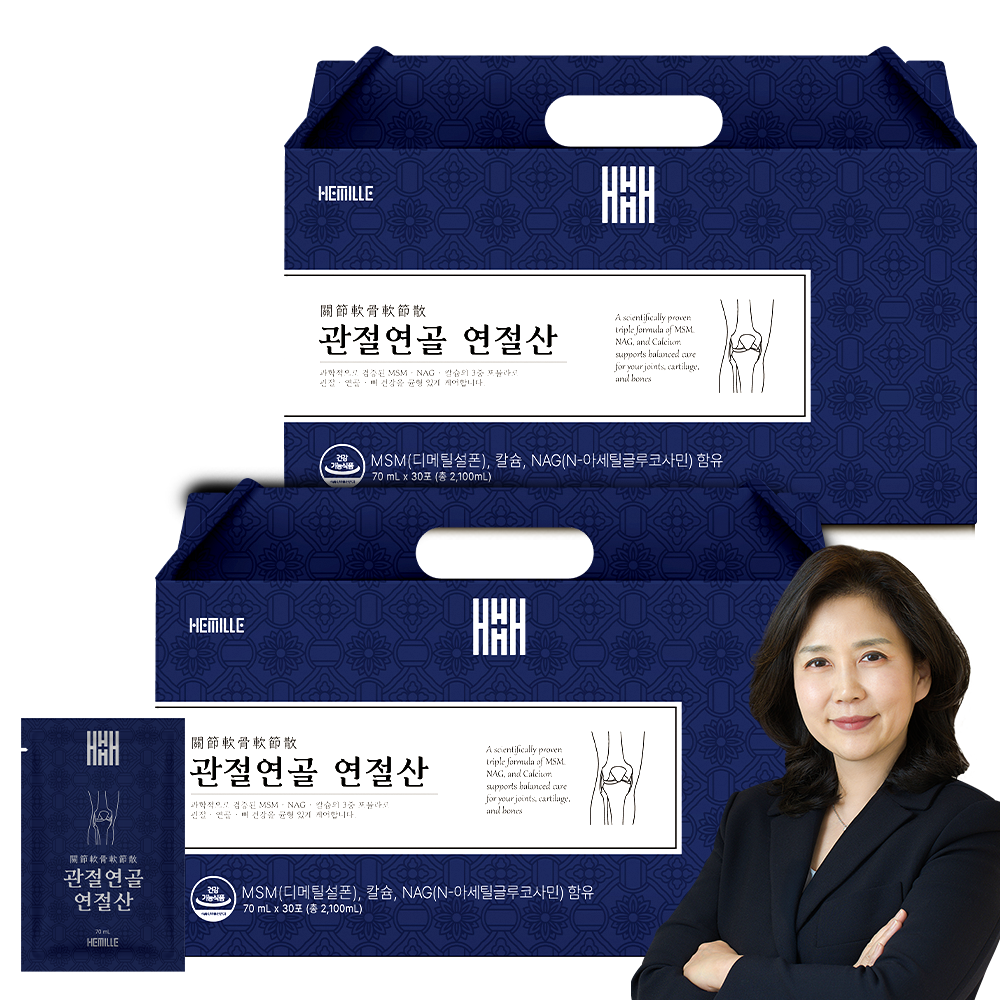 한의사 김소형 MSM 식이유황 관절 영양제 NAG, 칼슘 관절연골 연절산, 60개, 70ml 173,000원