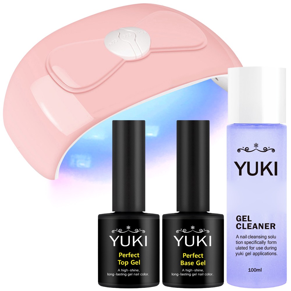 유키 퍼펙트탑젤+퍼펙트베이스젤+젤클리너100ml+핑크리본램프 22,000원