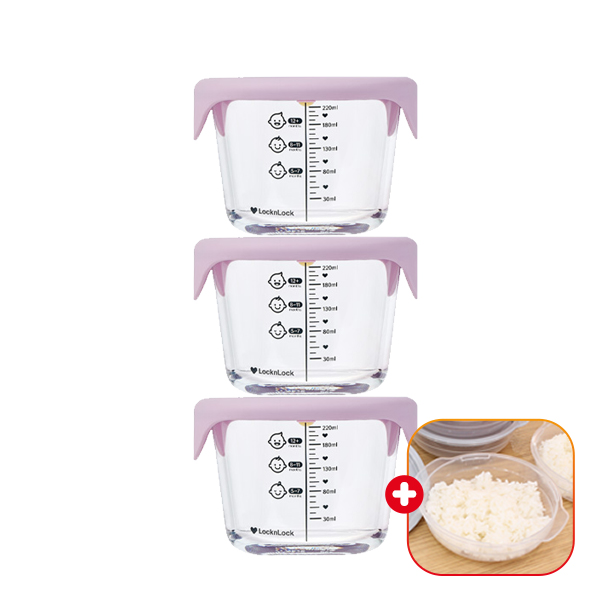 락앤락 리틀럽 디어 이유식용기 실리콘 간편캡 3P+가쯔용기 1P 19,800원