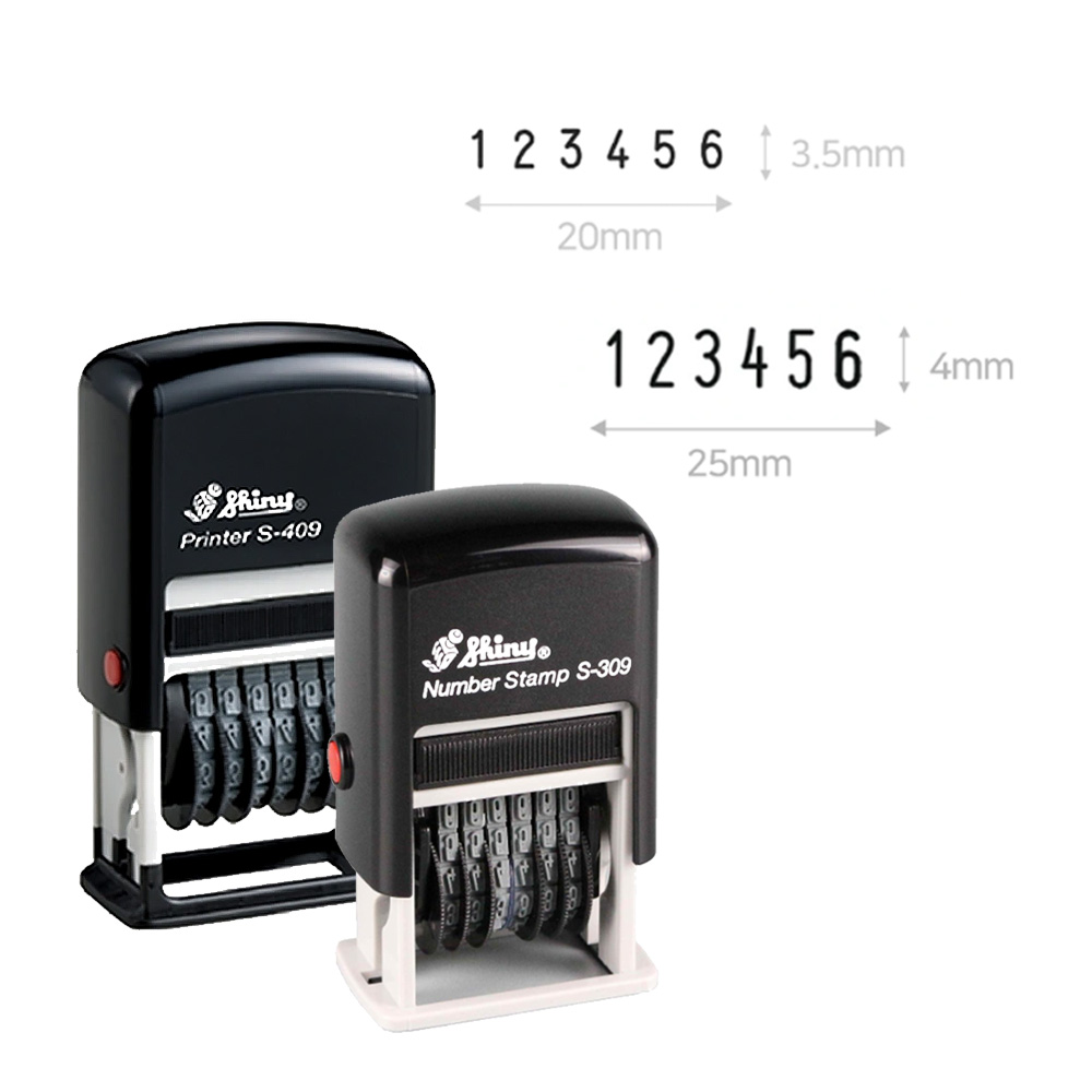 [SHINY STAMP] 샤이니 자동넘버링 6단 숫자스탬프 일부인, 적색, 현재가 6,000원