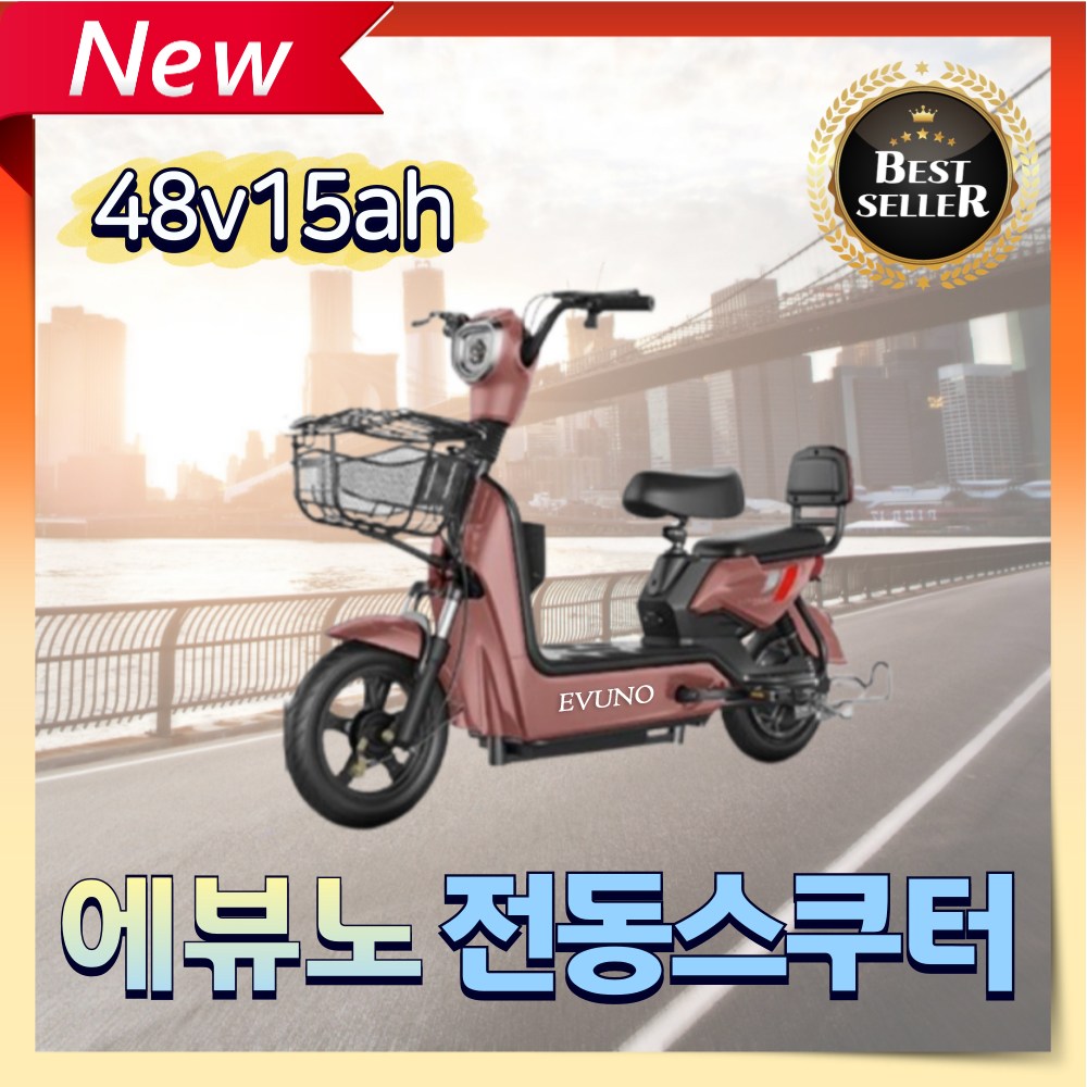 에뷰노 세련된 전기스쿠터 출퇴근 고출력 리튬배터리 대용량 성인용 나들이 전기자전거 339,000원