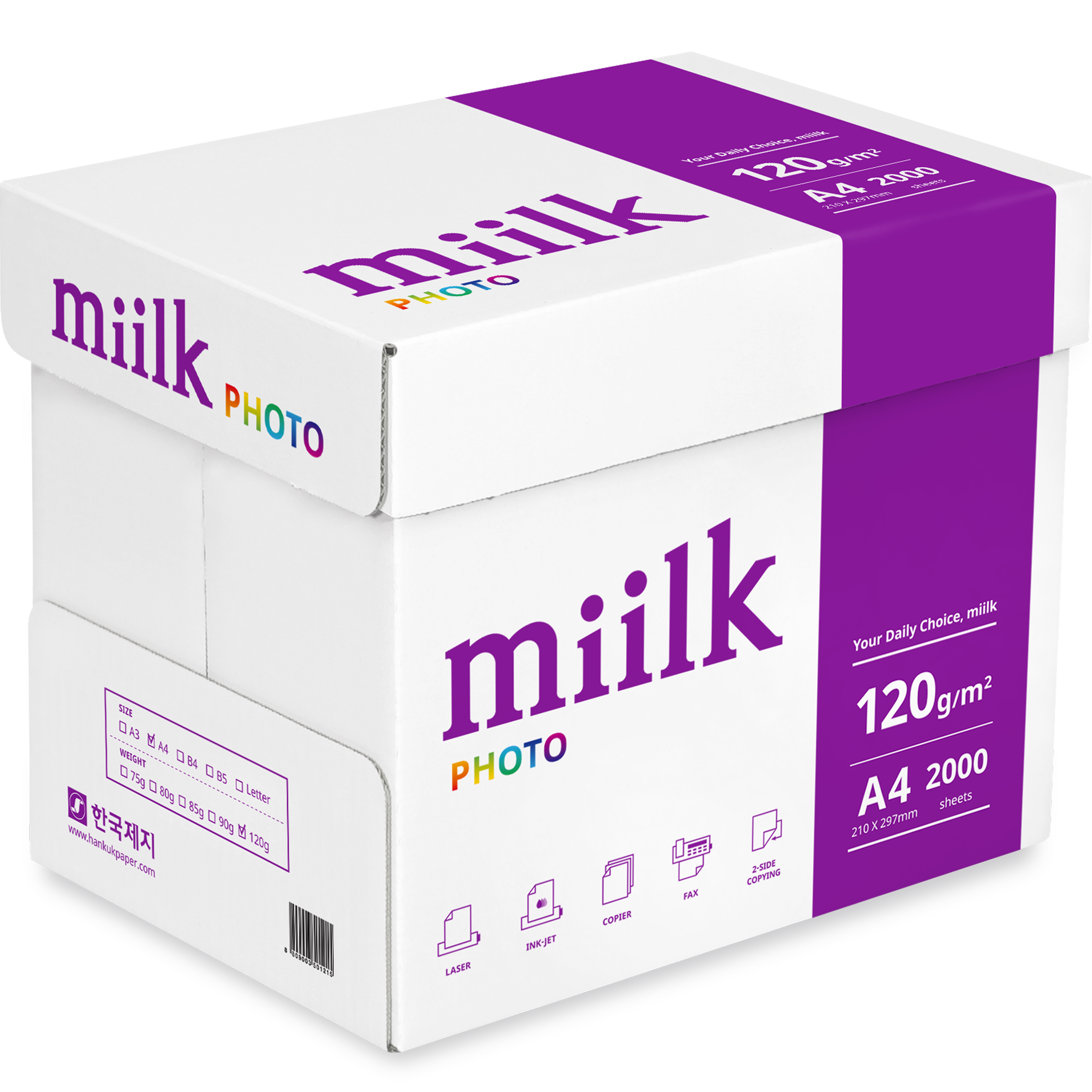 miilk 포토 복사용지 120g, A4, 2000매입 36,640원