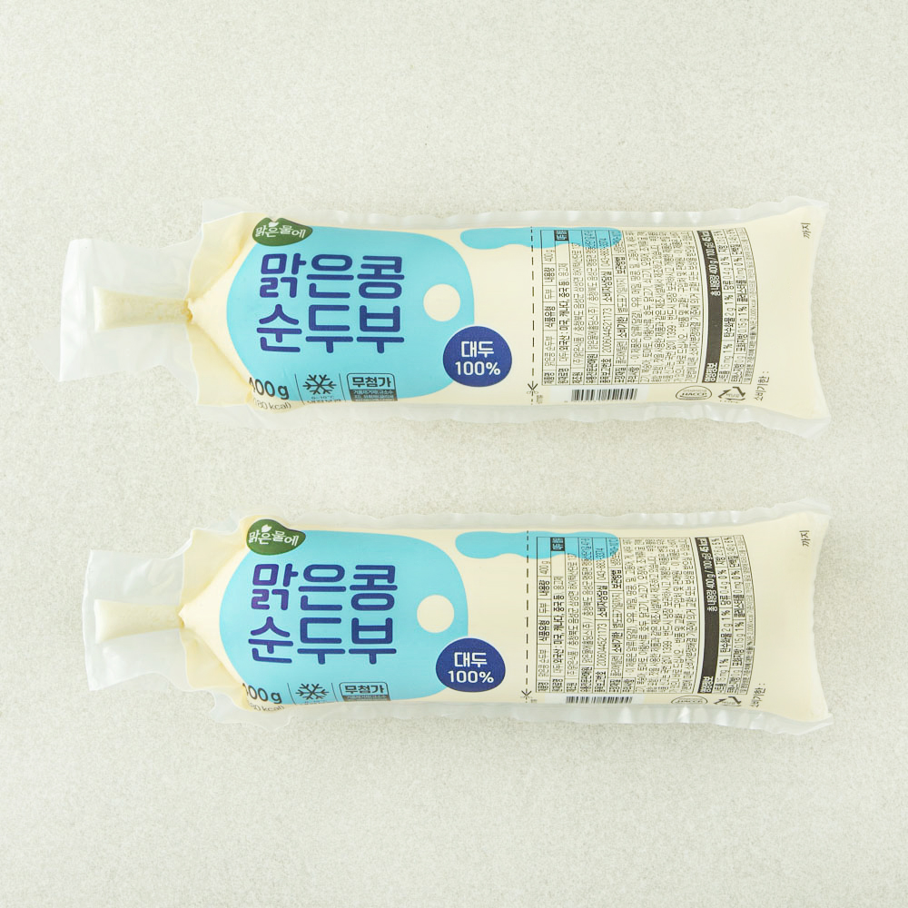 [로켓프레시] 맑은물에 맑은콩 순두부, 400g, 2개 1,550원