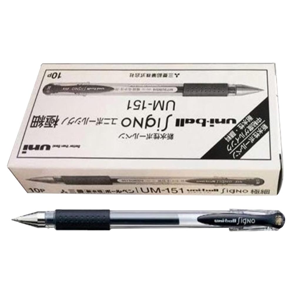 미쯔비시 유니볼 시그노 볼펜 0.38mm 10p, 블랙, 1개 13,400원