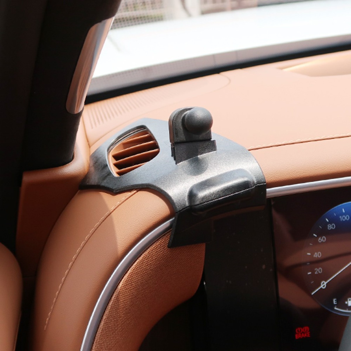 픽스 디 올 뉴 팰리세이드 LX3 풀체인지 전용 차량용 핸드폰 충전거치대 세트 (좌측), 블랙, 1개 68,500원