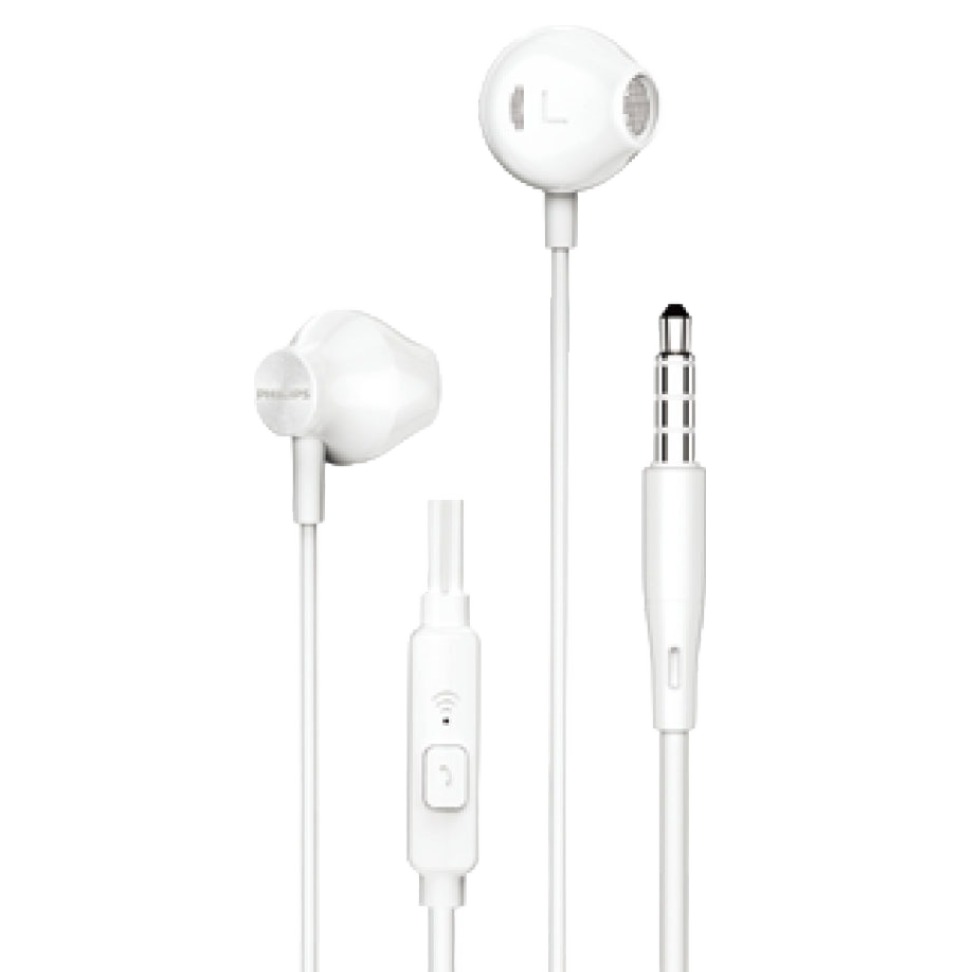 필립스 오픈형 3.5mm 고음질 스테레오 마이크 지원 시원한 착용감 주변소리 들리는 안전형 PC 호환 유선 이어폰, TAUE101, 화이트 6,900원