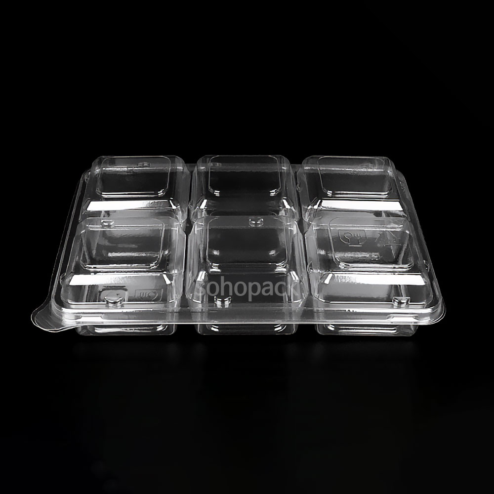 소호팩 AJ 직사각 6칸 반찬 용기 투명, 1개 105,100원