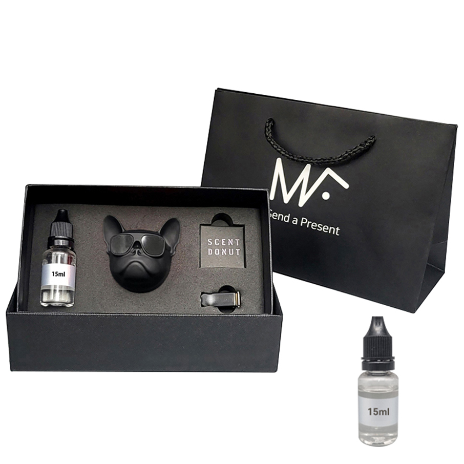 엠퓨처 불독 차량용 방향제 매트블랙 + 블랙체리오일 15ml 2p + 선물 쇼핑백 대표, 1세트, 과일/트로피칼향 15,570원