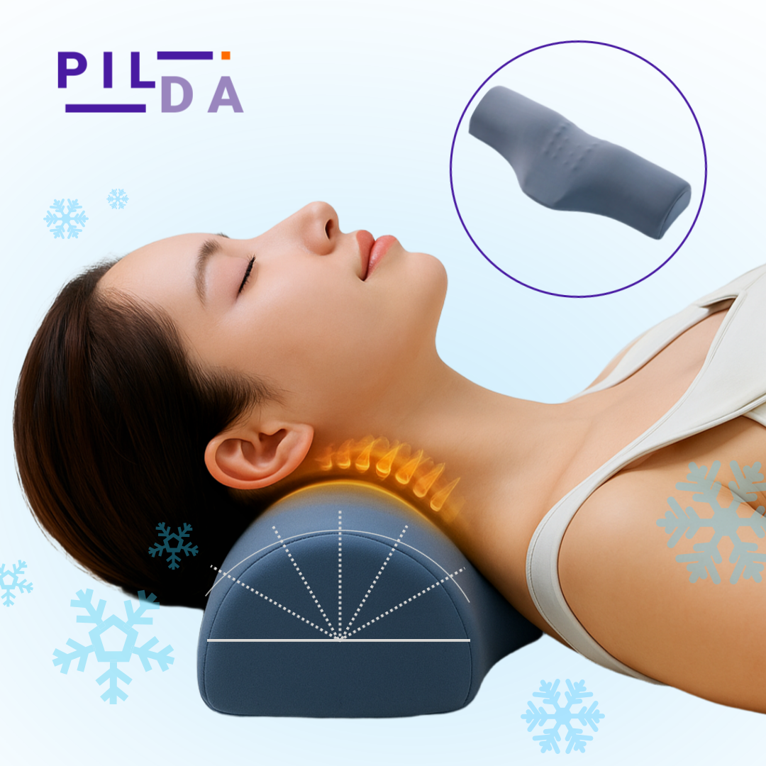 PILDA 아이스 경추 목 베개 기능성 쿨링 커버 메모리폼 배게, 1개, 그레이 29,600원