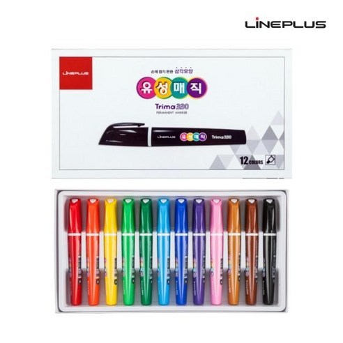 라인플러스 트리마330 삼각 유성매직 12색 세트 89,000원