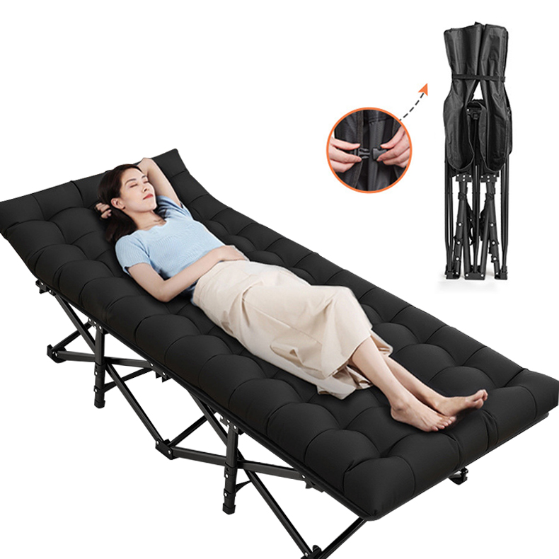프리미엄 무설치 접이식 사무실 허리 보호 낮잠의자 고강도 접이식 야전침대+전용가방 접이식의자 리클라이너 휴대용 접이식 침대 소음 없고 헤드 조절 가능 61,090원