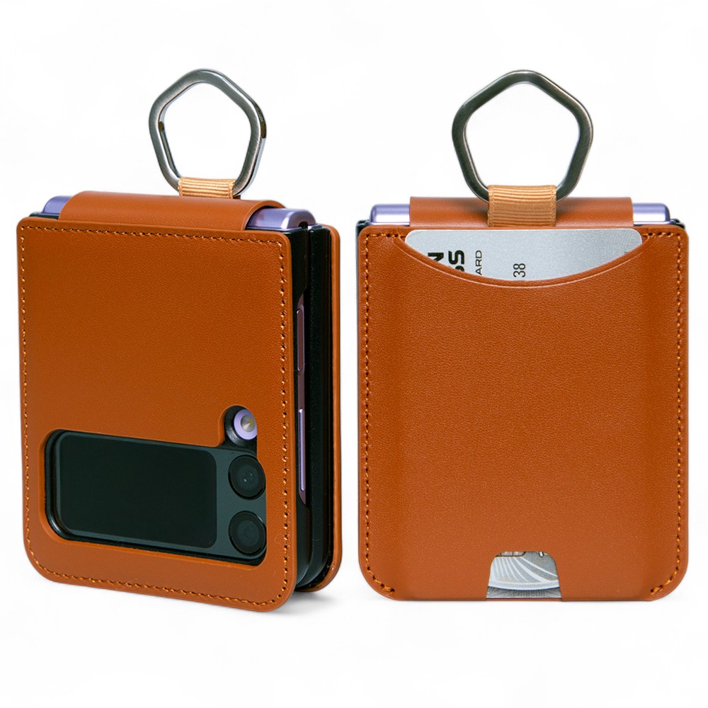 폰누리 갤럭시 Z플립 링 힌지보호 가죽 카드 휴대폰 케이스 26,800원