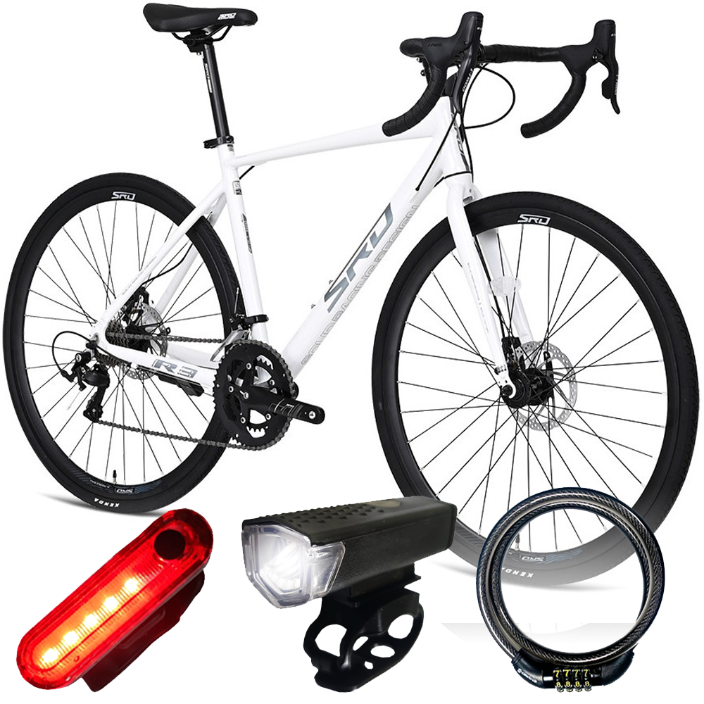 2025 SRD 경량 알루미늄 로드자전거 R3 16단 듀얼레버 디스크브레이크 완조립, 1개, 470cm, 유광화이트 372,000원