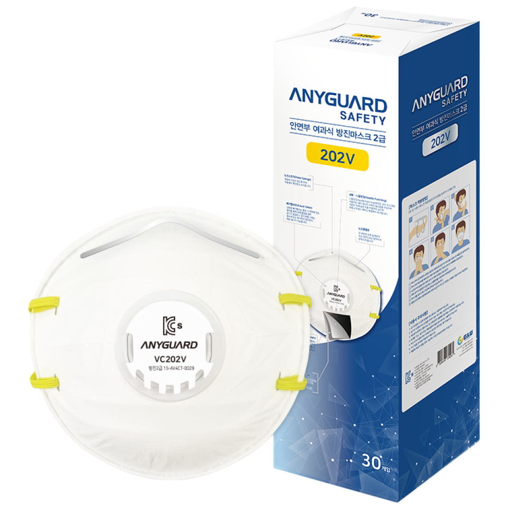 애니세이프 콘타입 방진 일반형 2급 마스크 VC202V, 화이트, 1세트 14,810원