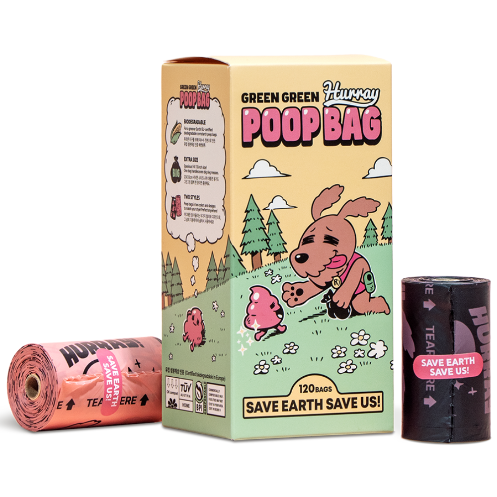 허레이 그린그린 풉백 생분해 배변봉투 똥츄 120매, 풉백 1박스(120매 8롤), 1세트 16,900원