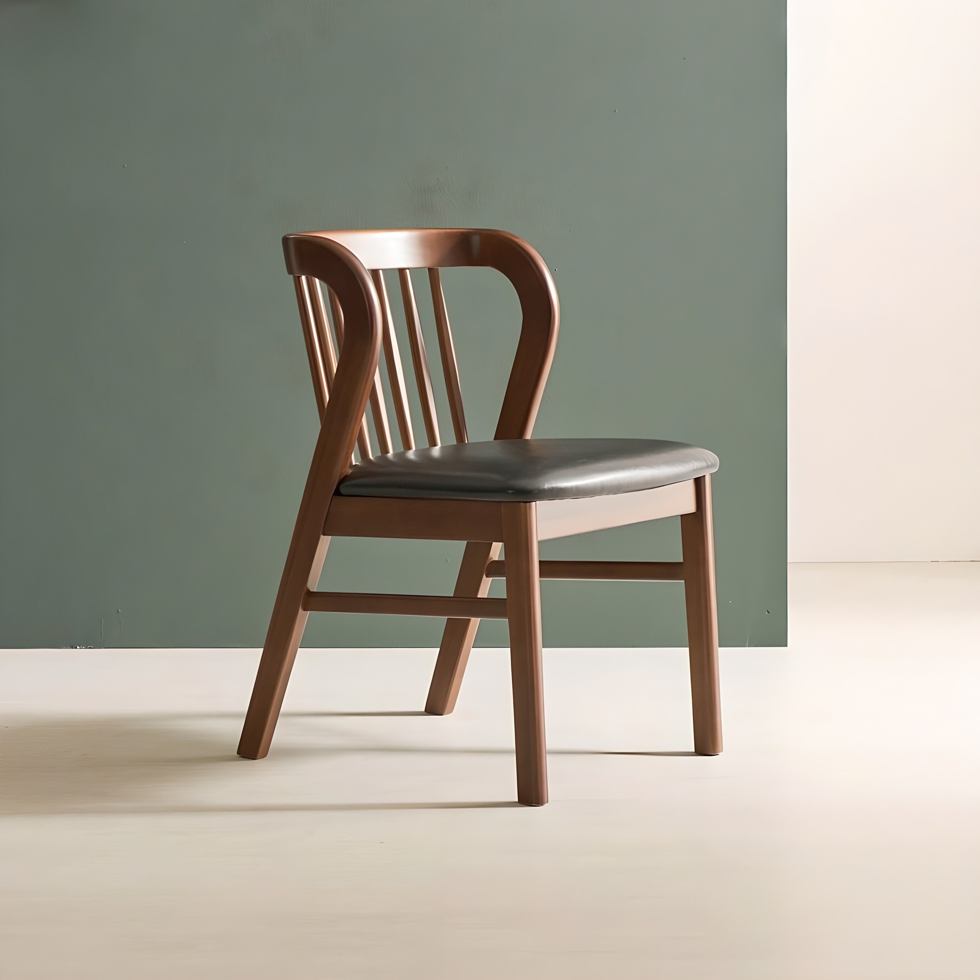 라로퍼니처 허그 고무나무 원목 식탁 의자 카페 인테리어 체어, 1개, 월넛 90,000원