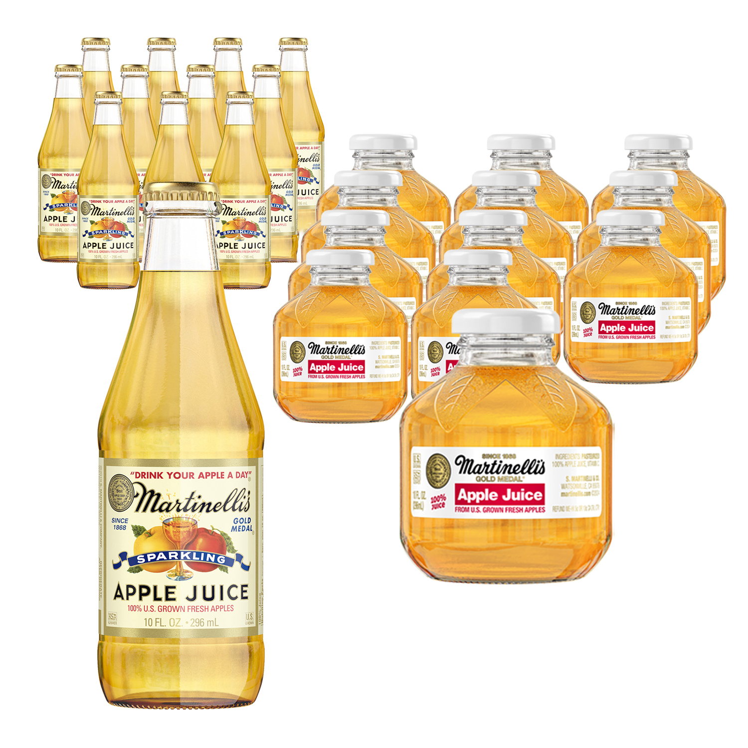 골드메달 스파클링 애플쥬스 296ml x 12p + 마르티넬리 골드메달 애플주스 296ml x 12p, 296ml, 1세트 79,900원