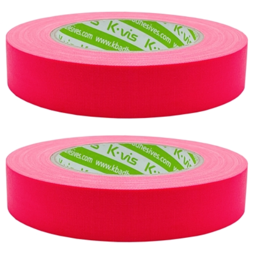kvis 개퍼 테이프 gaffer tape 형광핑크 25mm x 25M, 2개 17,900원