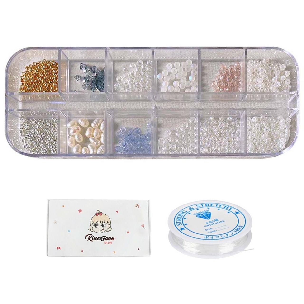 리니팜 비즈 반지 만들기 세트, 1세트, 무드톤A 13,870원