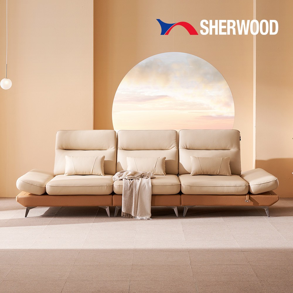 쉐우드가구 드벨리 이태리 천연통가죽 기능성 스윙 소파 3.5인용 / 국내제조 자재등급(E0) 2,049,000원