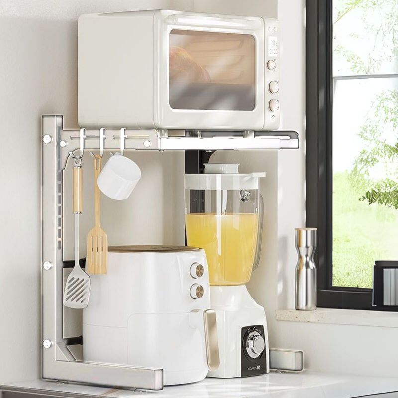 tinduo 2단 너비 조절 주방 수납정리 전자레인지 선반 17,500원