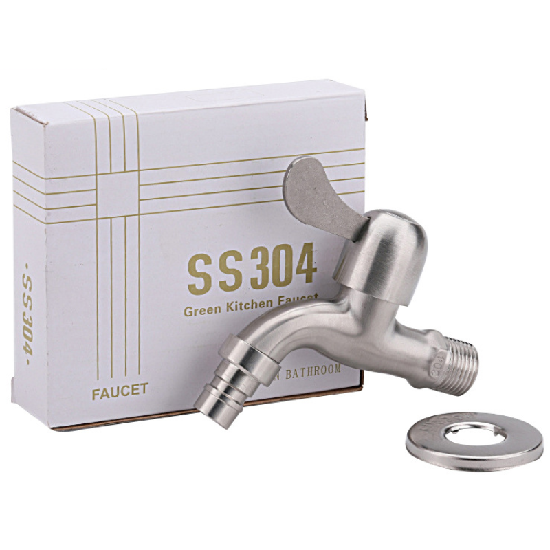 304 스텐 세탁기 수도꼭지 수돗물 스위치 4부 밀대 풀어서 수도꼭지 틀기, 1개 12,800원