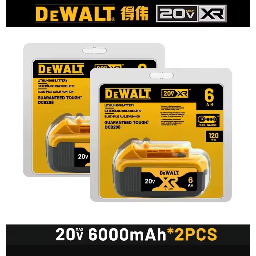 디월트 정품 20V 배터리 5AH 6AH 충전식 리튬 이온 DCB200 전동 공구 교체용 53,000원