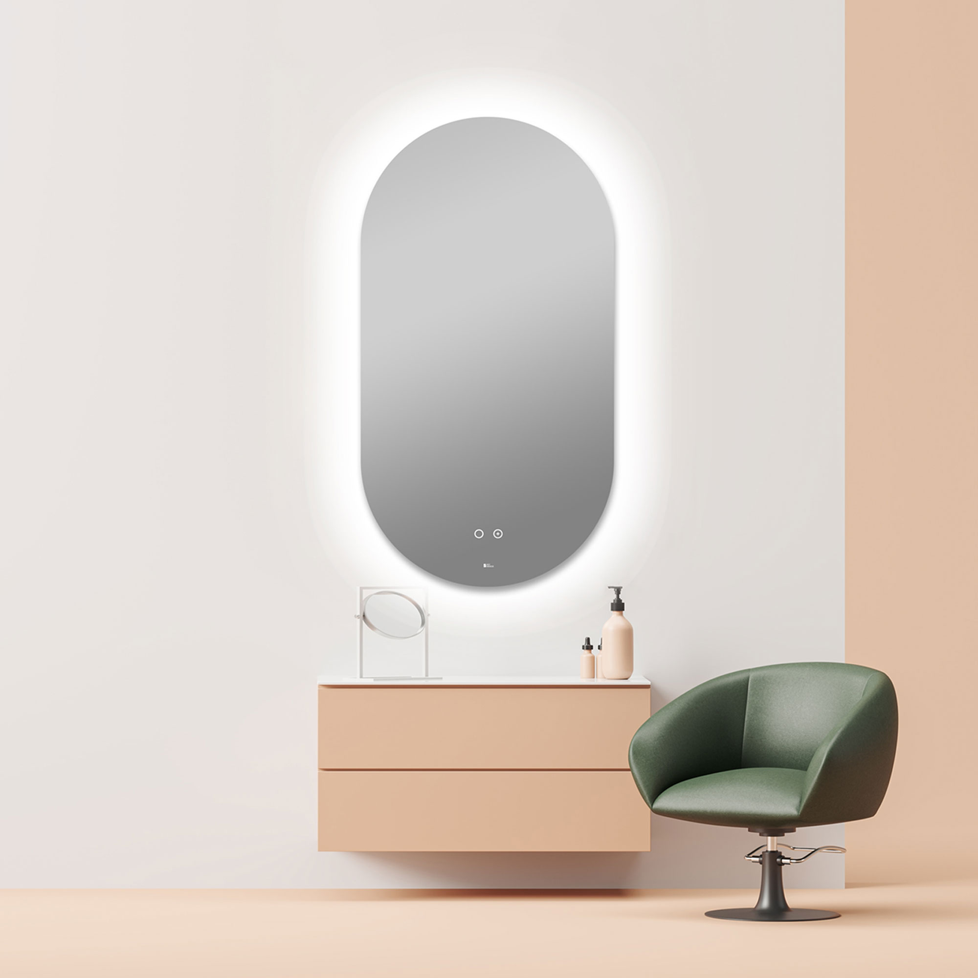 헤이미러 LED 간접 조명+살균 거울 - 긴타원형 305,000원