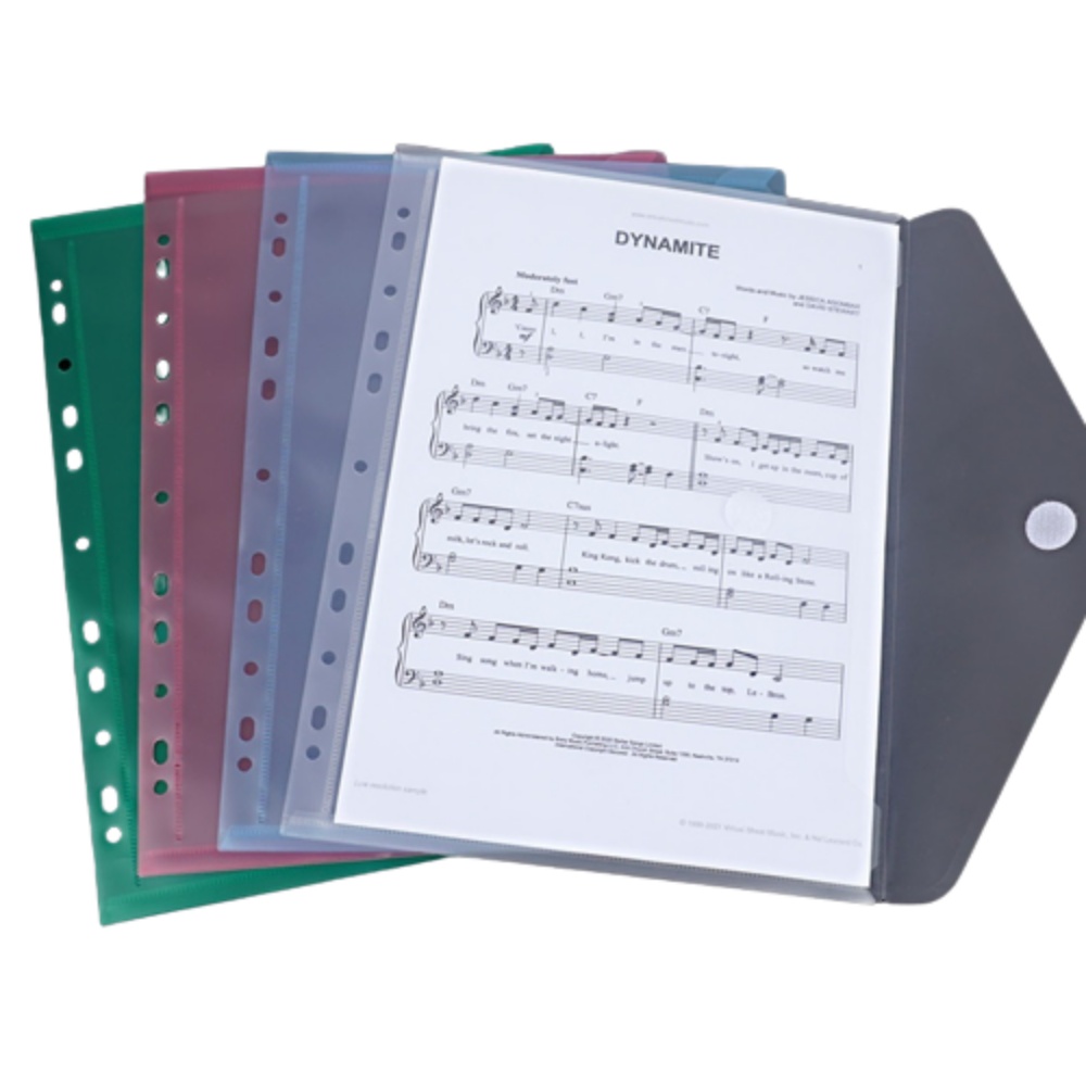 O D 링 바인더용 A4 서류 파우치 클리어 바인더 속지 내지 파일 케이스 유인물 악보 화일 클러치 서류철 사무 문서 정리 1,760원