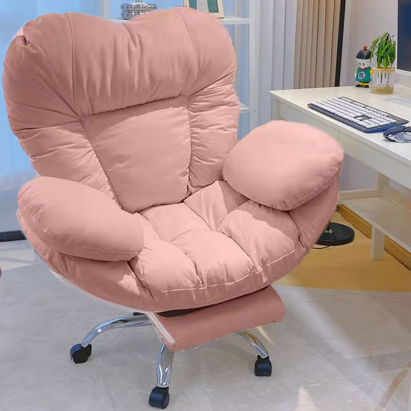 BYOU 틸팅기능 리클라이너 고급 컴퓨터 의자 중역 사무실 의자, 핑크 135,000원