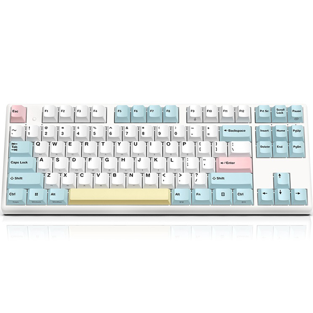 아콘 염료승화 마시멜로우 Type C 유선 텐키리스 키보드 45g, 화이트 + 블루, NCK87, 무접점 83,700원