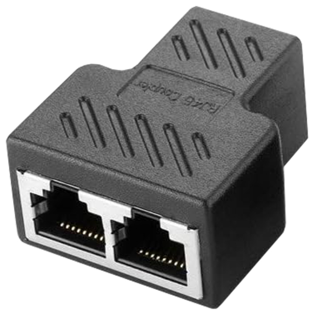 CAT5 / CAT6 Y형 RJ45 커플러 랜연장 1 대 2 어댑터 블랙, 2개, RJ45/8P8C 13,900원